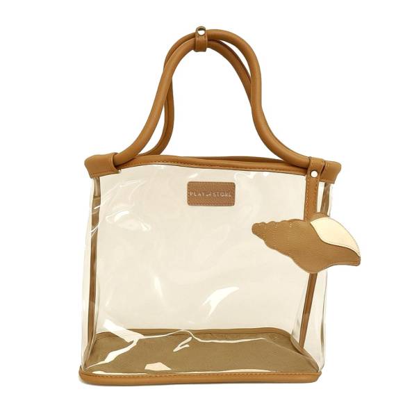 Play&Store - torba plażowa przezroczysta z siateczkowym dnem